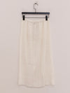 BASERANGE Elastic waist skirt Comfortable French BAS-SKFO-LC-SU25-UNDYED